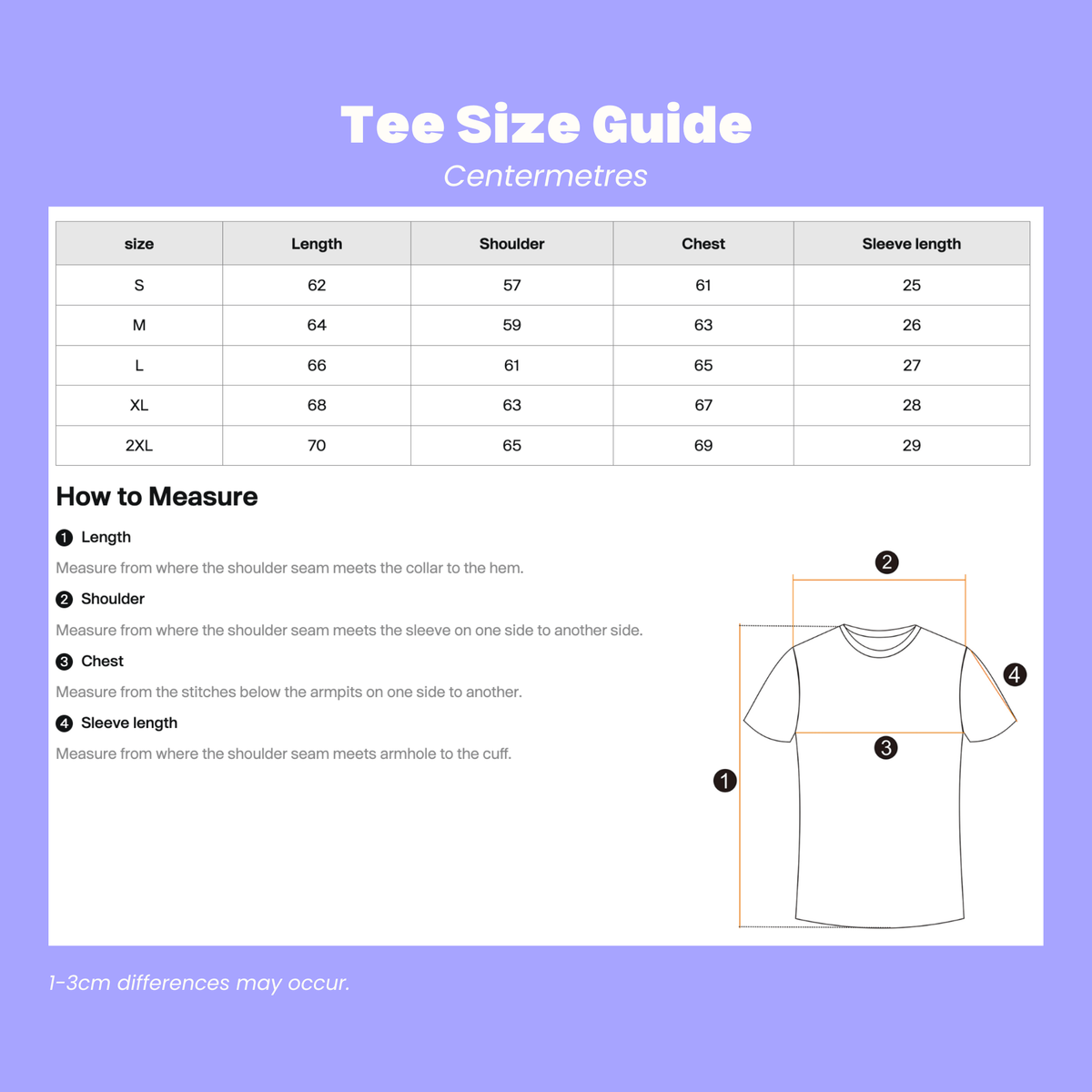 Full Hands Tee - Light Purple