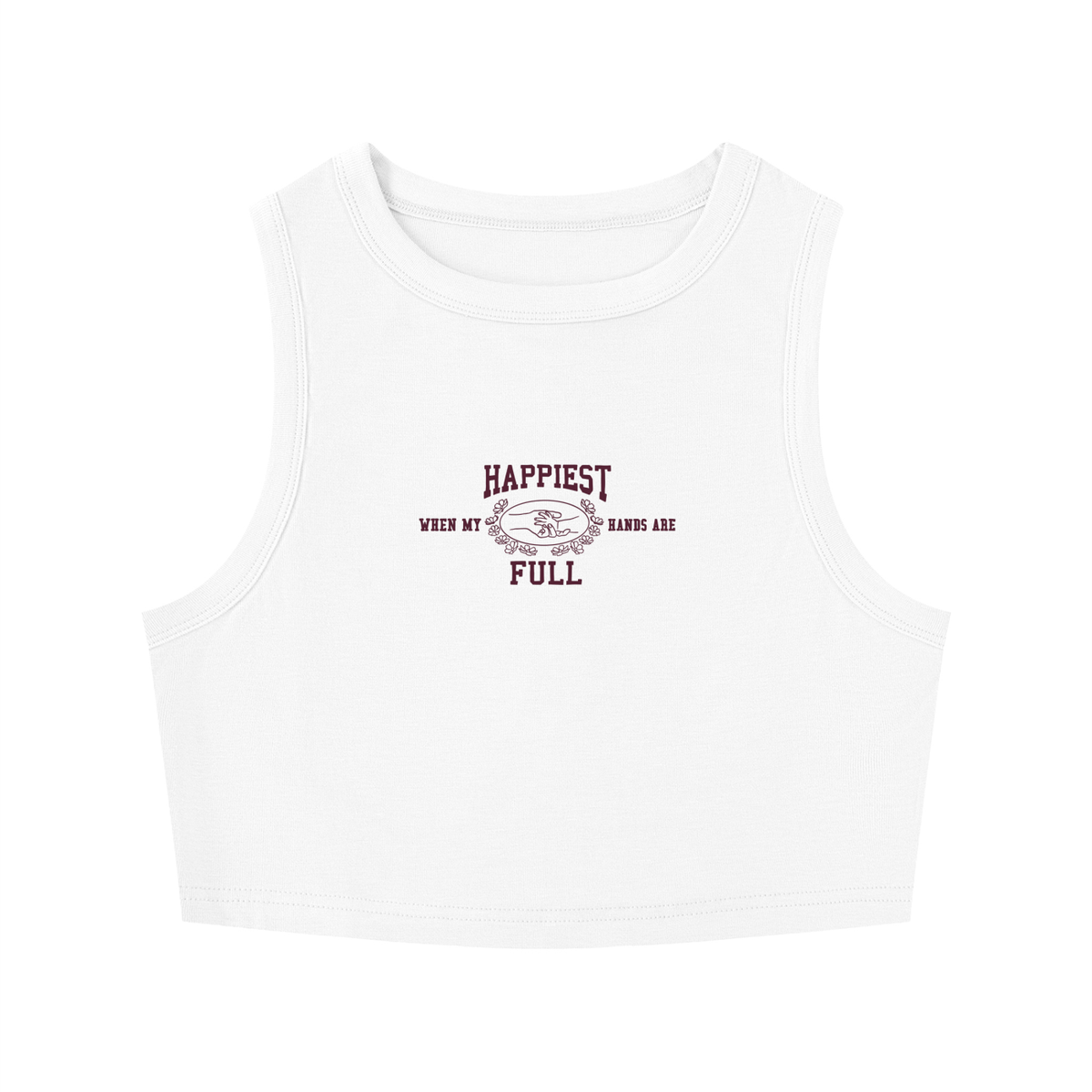 Full Hands Baby Tank - White