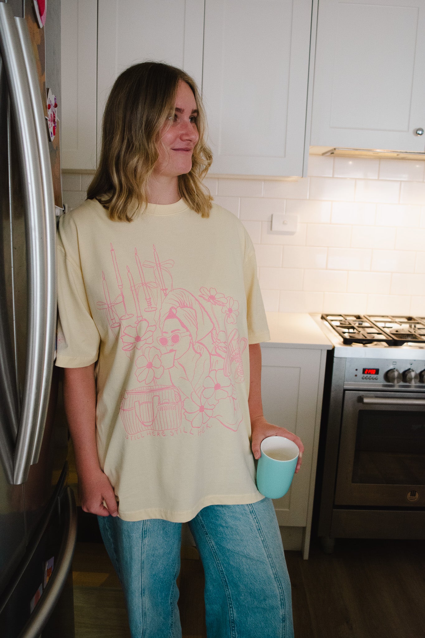 Still Her Tee - Yellow/Pink