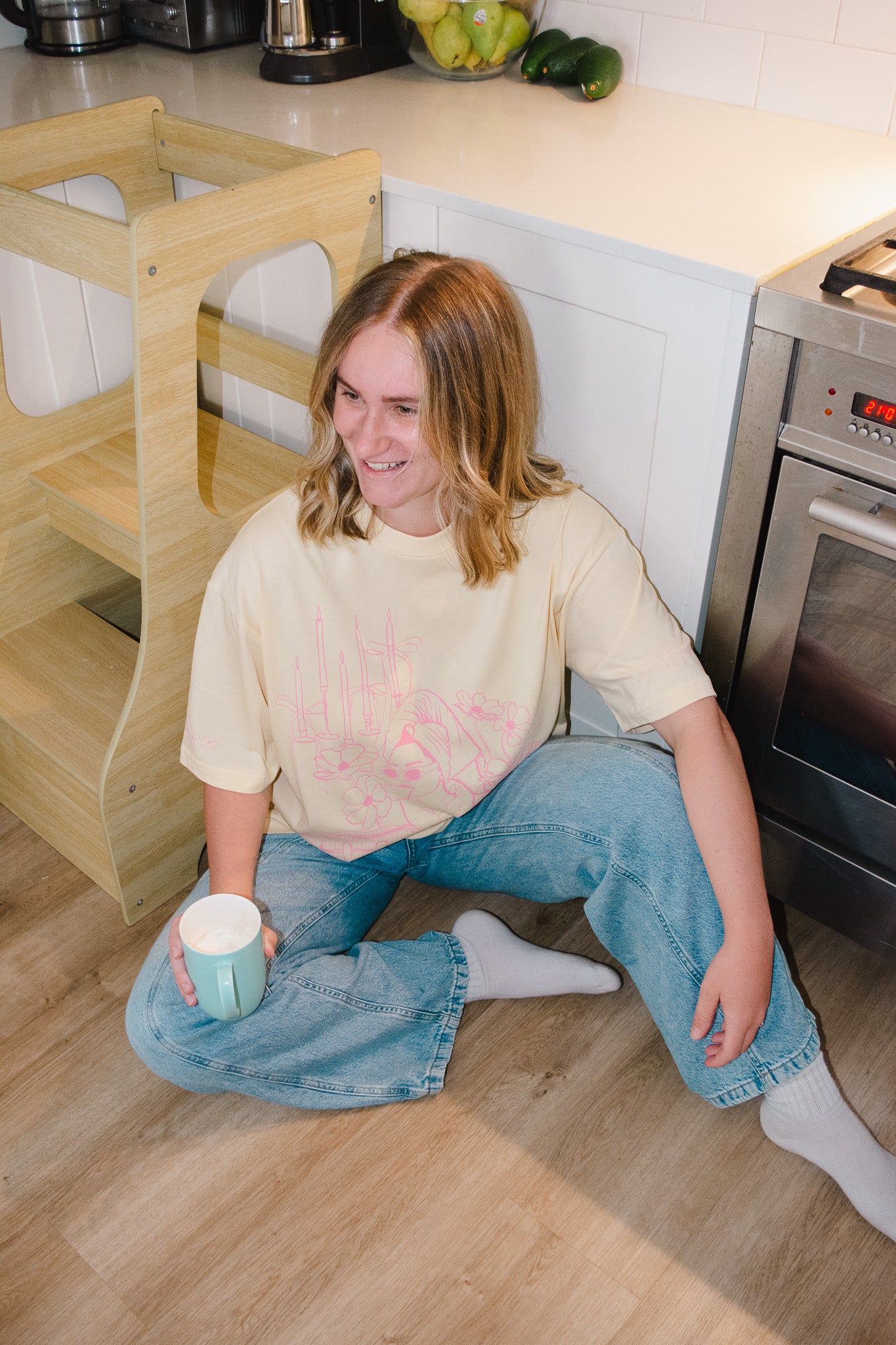 Still Her Tee - Yellow/Pink