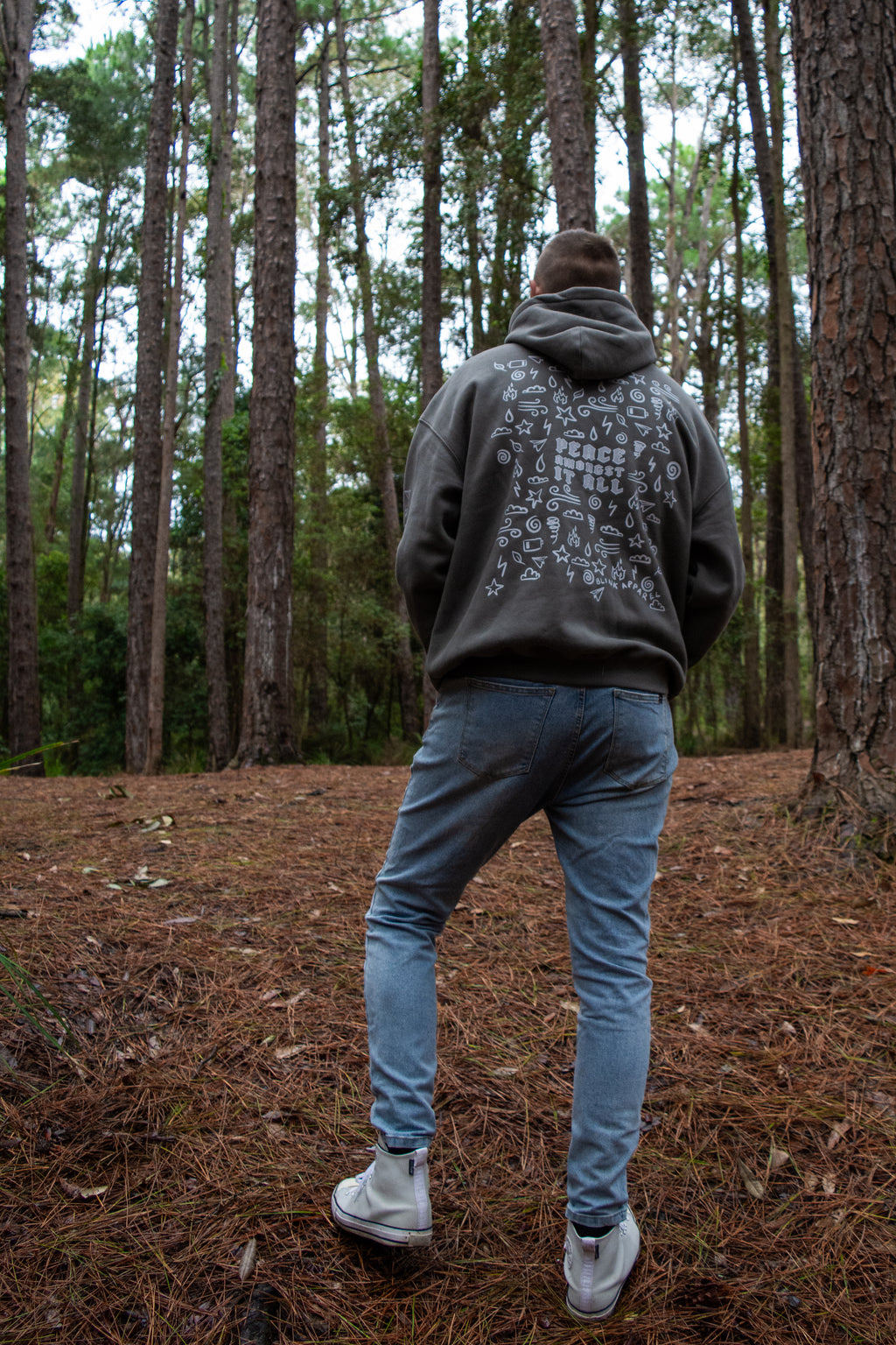 Peace Amongst It All Hoodie (Grey)