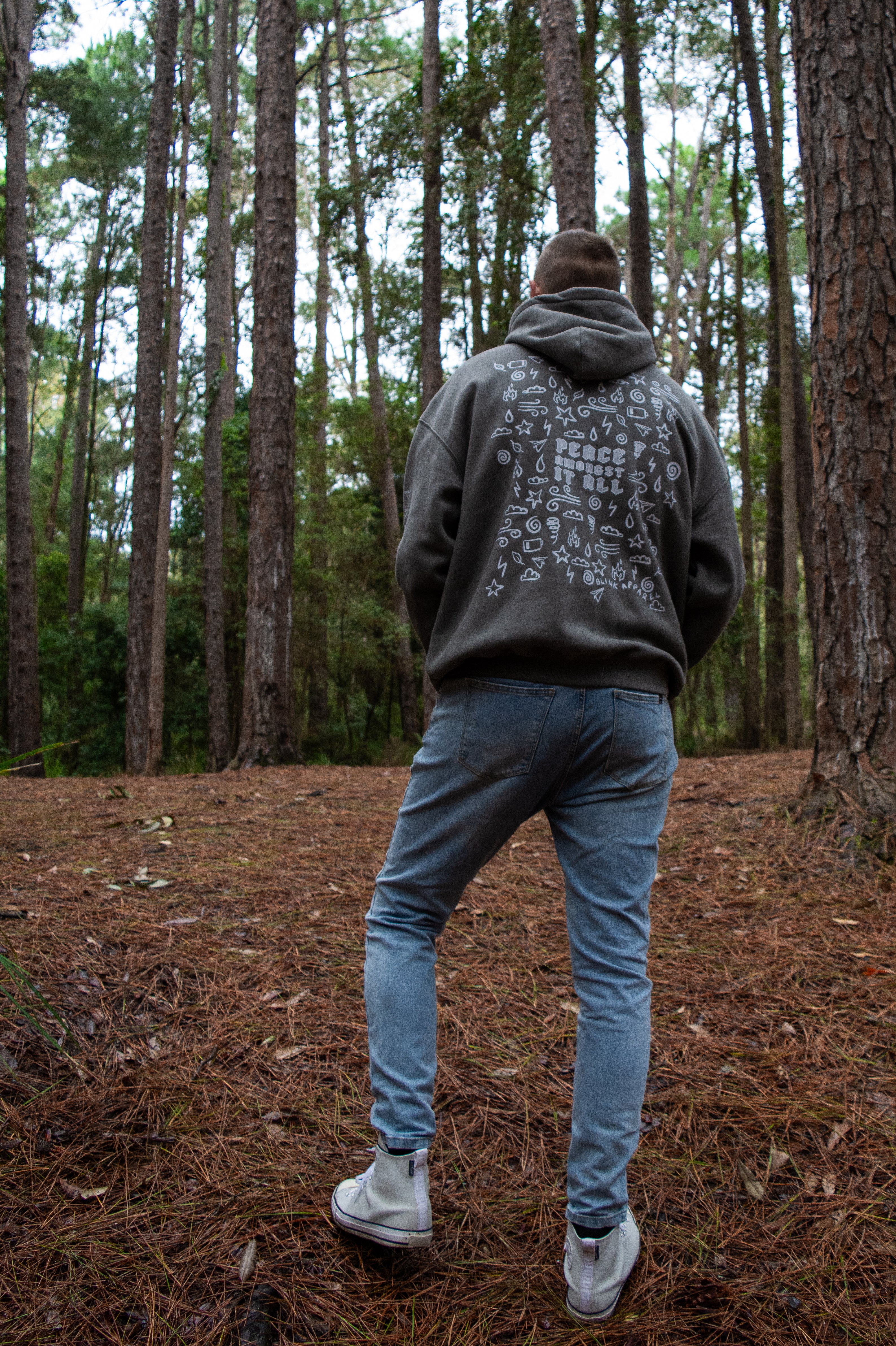 Peace Amongst It All Hoodie (Grey)