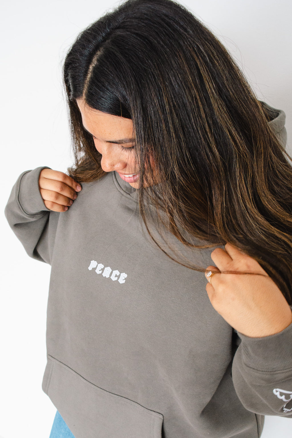 Peace Amongst It All Hoodie (Grey)