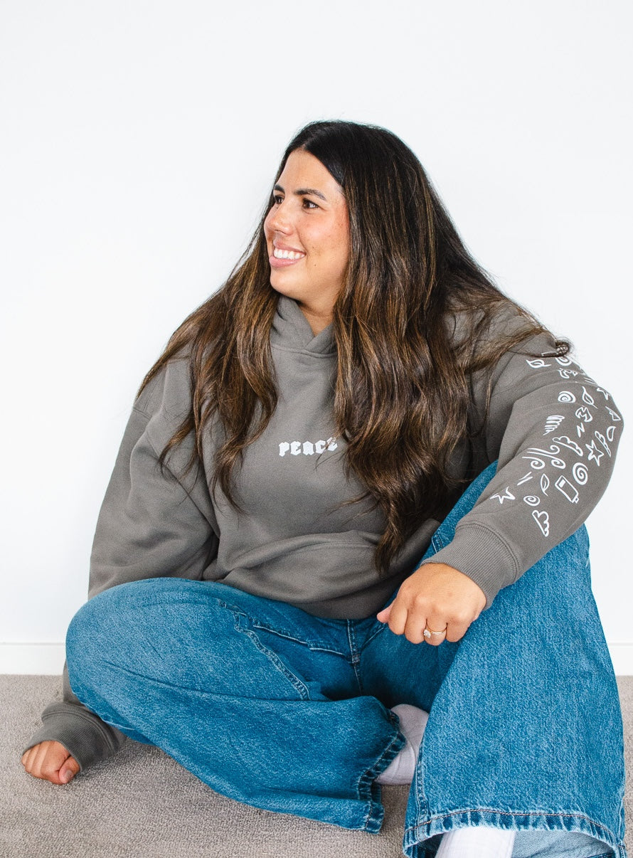 Peace Amongst It All Hoodie (Grey)