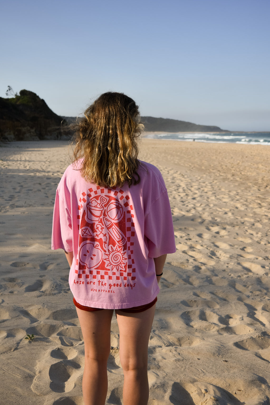 Boxy Good Days Tee Pink