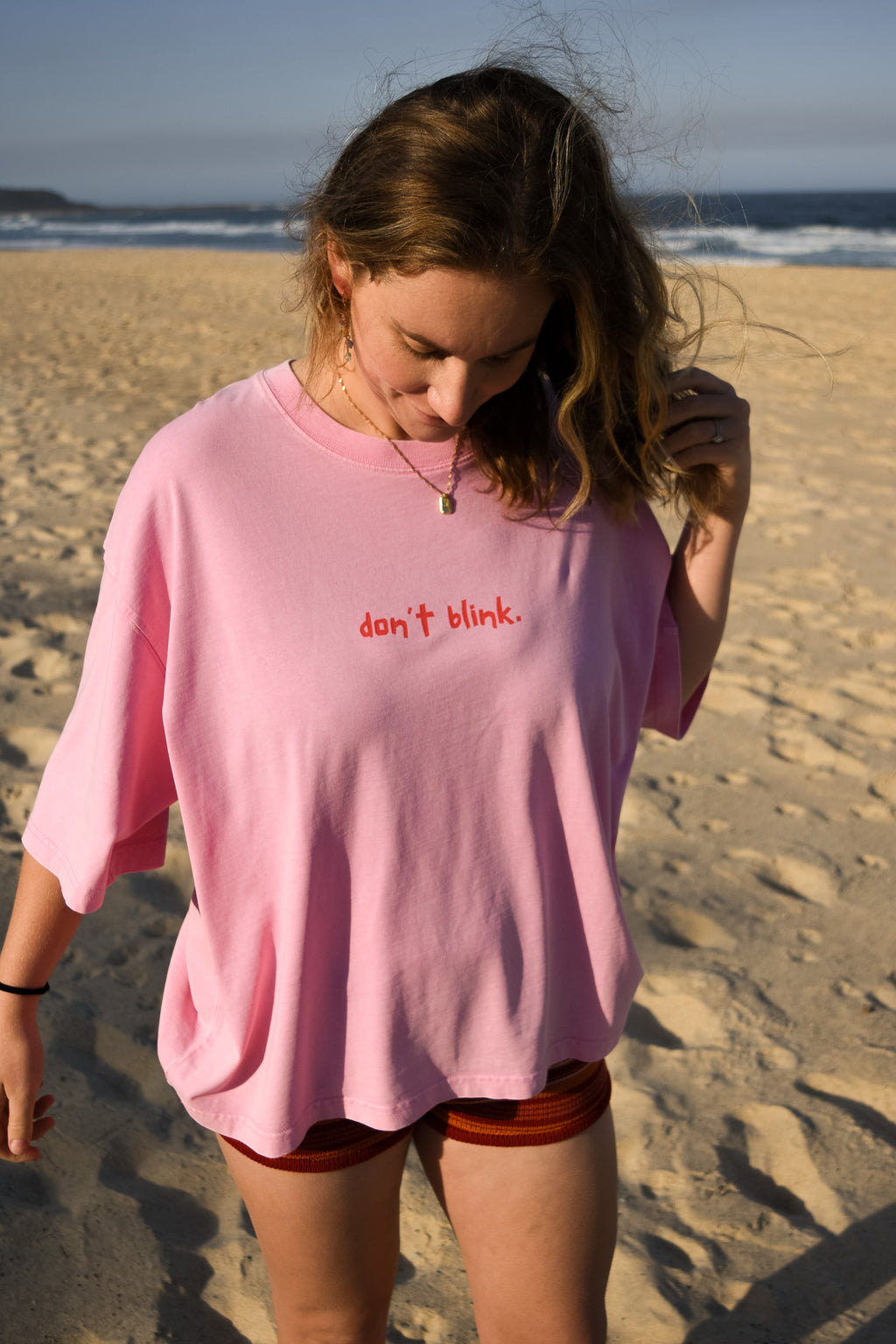 Boxy Good Days Tee Pink