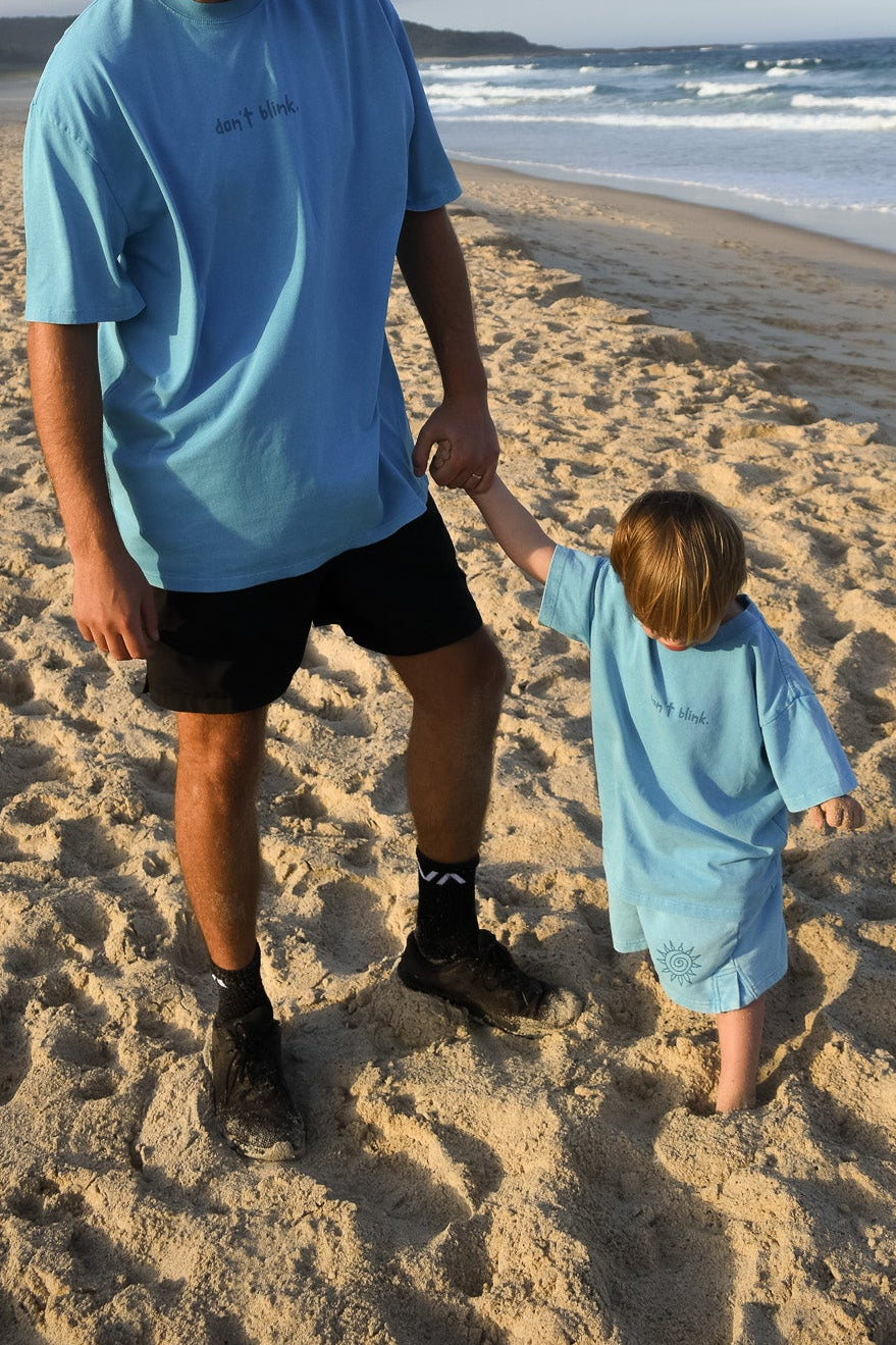 Matching Good Days Tee Adult Sky Blue