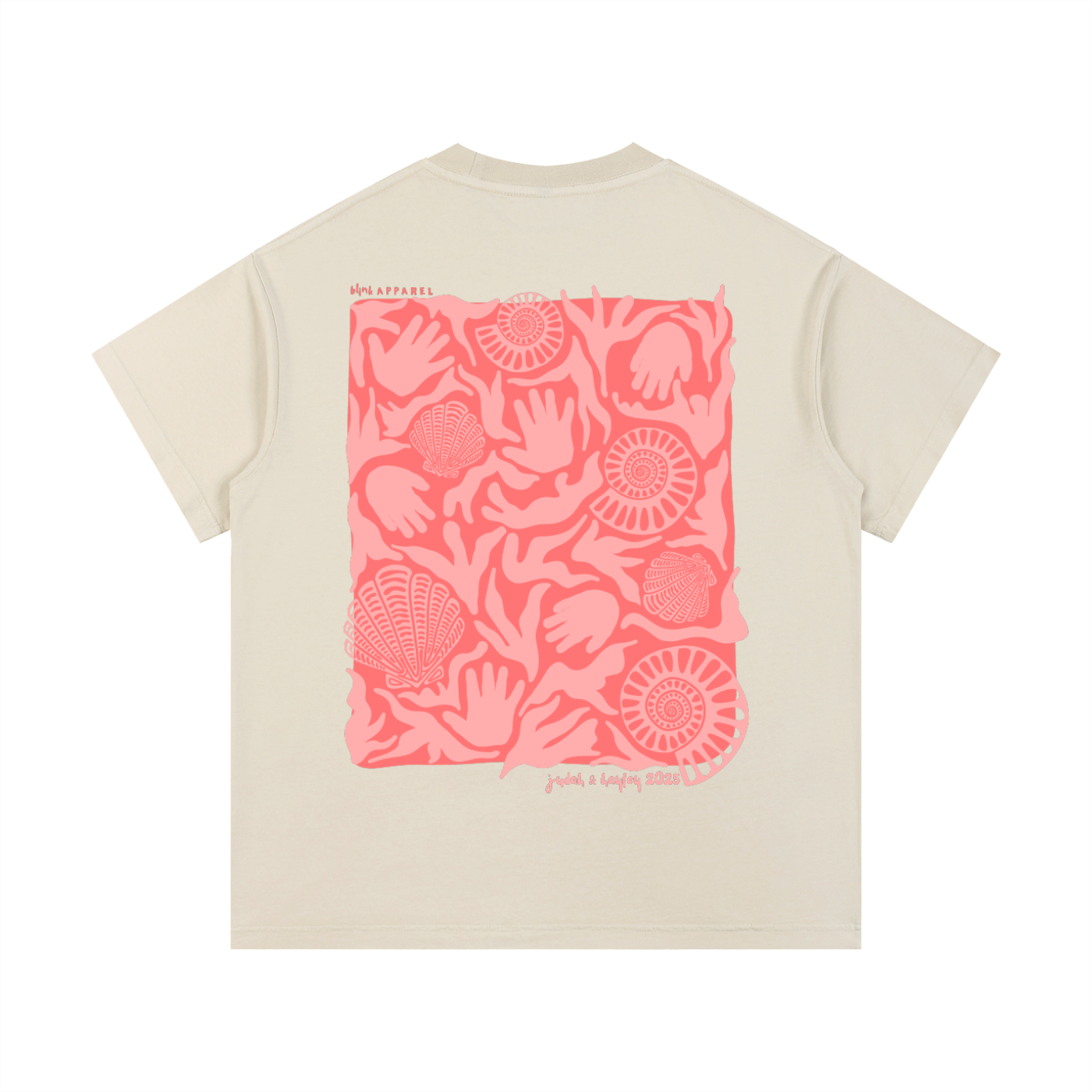 Handprints Shell Style Tee - Pinks