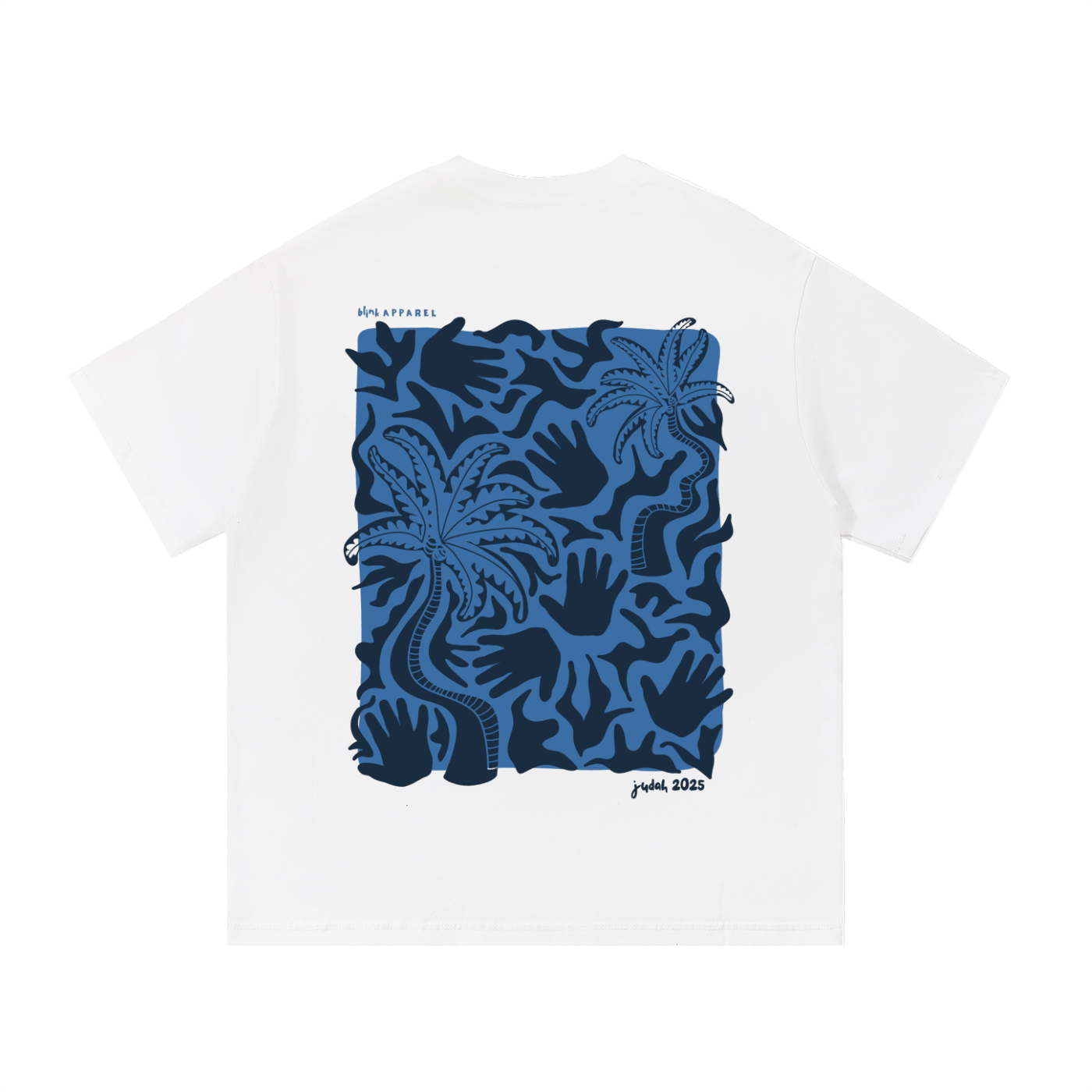Handprints Palms Style Tee - Blues