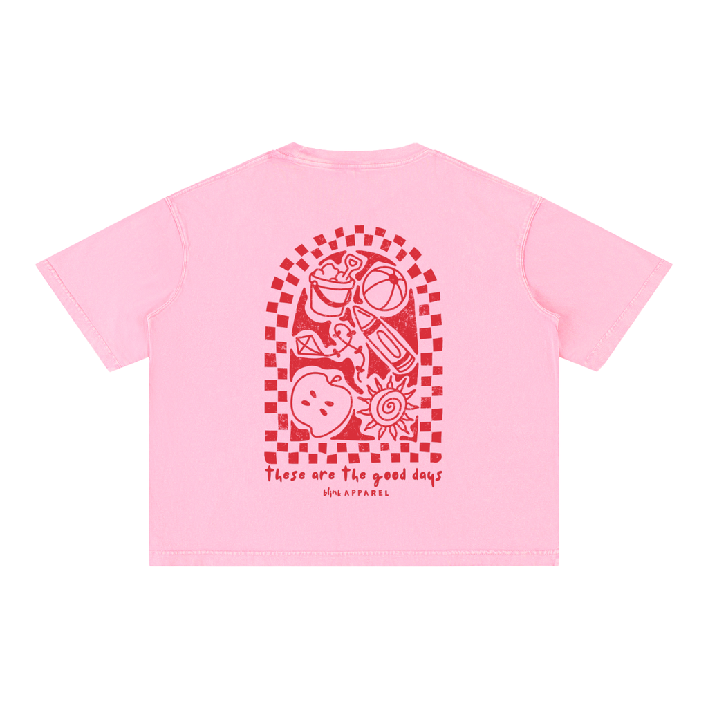 Boxy Good Days Tee Pink