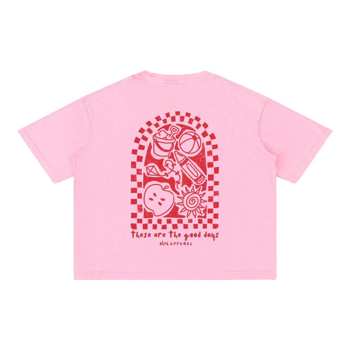 Boxy Good Days Tee Pink