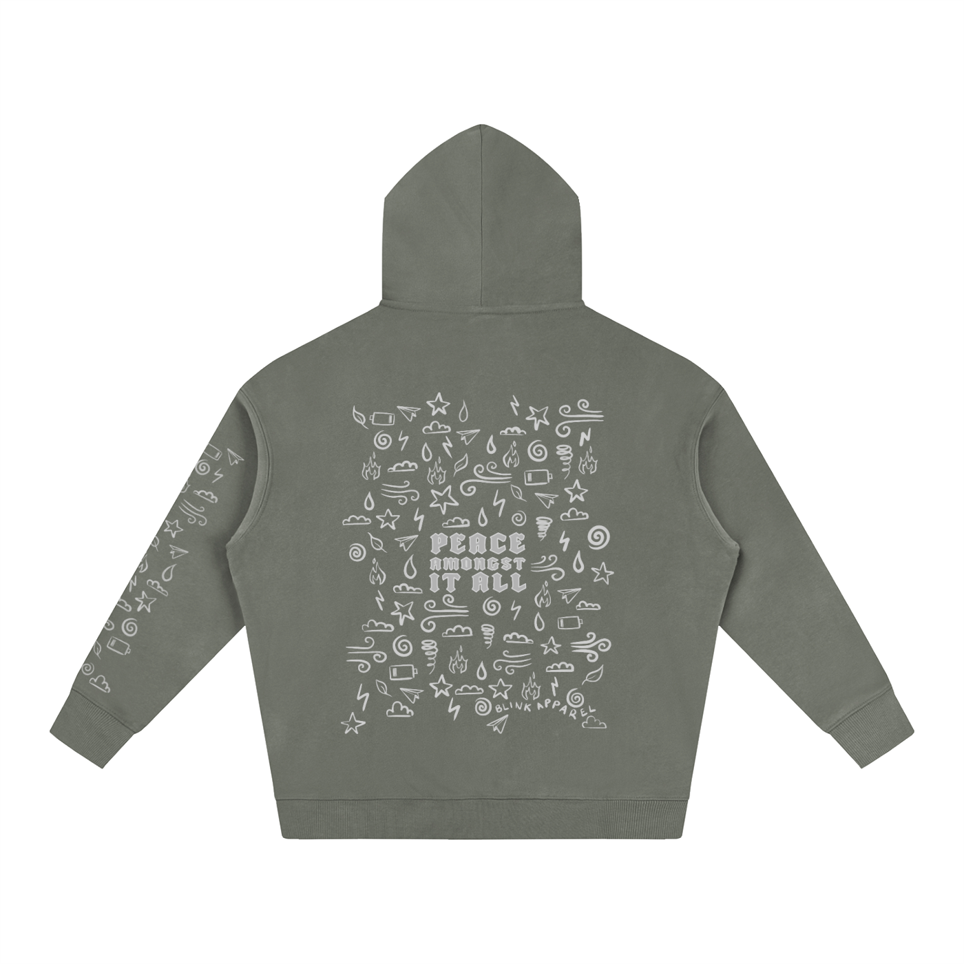 Peace Amongst It All Hoodie (Grey)